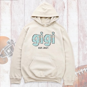 Personalized Floral Gigi Sweatshirt, Custom Grammy Hoodie, Mothers Day Sweatshirt, Retro Mimi Flower Sweater, Nana  Sleeve, Grandma Sweater