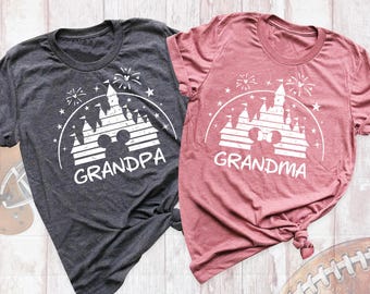 Custom Disney Grandparents Trip Shirt, Disneyworld Grandma Grandpa Shirts, Disneyland Mimi Gigi T-shirt, Disney Pregnancy Announcement Shirt