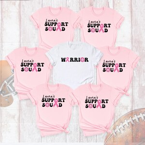 Breast Cancer Support Squad Shirt, Custom Breast Cancer, Breast Cancer Warrior Shirt, Pink Ribbon Warrior Shirt, Breast Cancer Walk Shirt