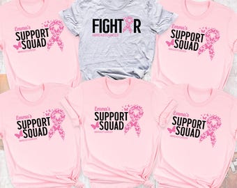 Custom Breast Cancer Shirt, Breast Cancer Fighter Shirt, Breast Cancer Awareness Shirt,   Breast Cancer Team Walk Shirt, Pink Ribbon Shirt