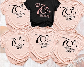 70th Birthday Shirt, 1956 Birthday Group T-Shirt, 70th Birthday Shirt Women, Birthday Party Tee, Happy 70th Age Outfit, Custom Birthday Tees