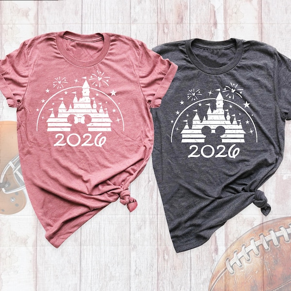 Camiseta Disney 2026, camisetas para viajes familiares a Disney, atuendo de Disneyworld, camiseta de Mickey y Minnie, camiseta de vacaciones Disney, camiseta familiar a juego de Disneyland