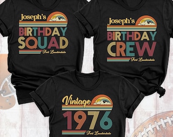 Vintage 1976 Birthday Shirt Trip Shirts, Custom Retro 50th Birthday Shirt, Matching Family Birthday Tee Bday Vacation Tshirt Birthday Outfit