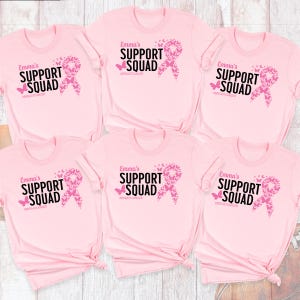 Breast Cancer Awareness Shirt, Custom Breast Cancer Shirt, Support Squad Breast Cancer Shirt, Pink Ribbon Shirt, Breast Cancer Warrior Shirt