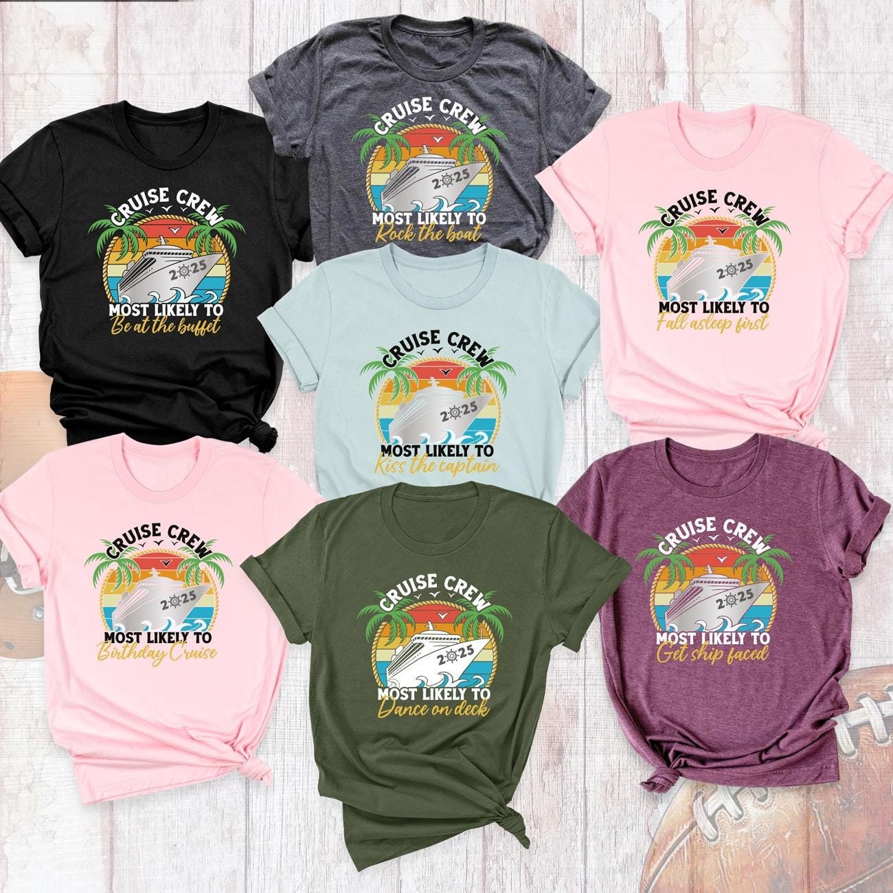 Funny Cruise Crew Shirts Most Likely to Family Vacation Tee, Custom Cruise Trip Shirt, Matching Family Cruise Outfits, Cruising Group Tshirt