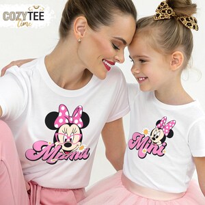 Disney Minnie Mothers Day Shirt Mama Mini Shirts, Mommy Daughter Tee, Disneyland Mom Me Shirts, Mama Kids Outfit, Personalized Mama Mini Tee