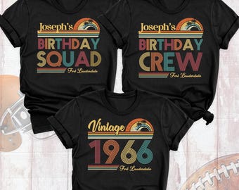 Vintage 1966 Shirt Custom 60th Birthday Crew shirts matching Bday Trip tee, Retro Birthday  cruise Party tshirt, Women Men Birthday Outfit