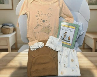 Classic Winnie the Pooh Gender Neutral Baby Shower Gift Set