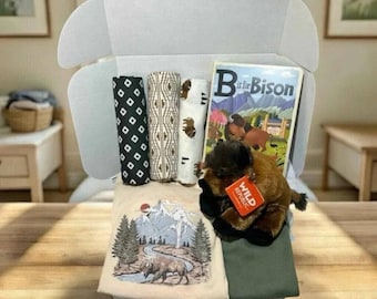 National Park Baby Shower Gift Set | Bison and Nature Lover