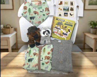 Woodland Animals Baby Shower Gift Set: Gender Neutral