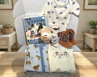 Cowboy Baby Shower Gift Set | Western Theme Shower 0-3M