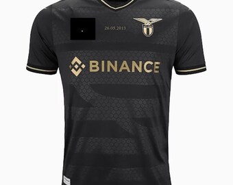 Camiseta de fútbol para aficionados del décimo aniversario de la Coppa Italia negra de Lazio 2023