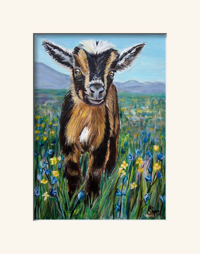 Farmhouse Wall Decor Goat Art Print Goat Gifts Baby Etsy