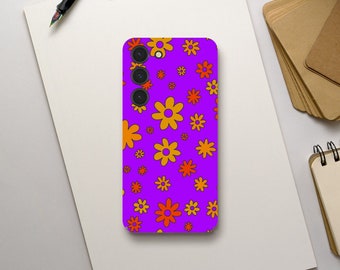 Vintage Floral Phone Case, Bright Coquette Aesthetic, Cute Purple, Samsung Galaxy S23 S22 S21 S20 Ultra Plus