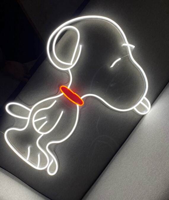 SNOOPY Neon Sign Snoopy Neon Sign Cartoon Neon Sign | Etsy