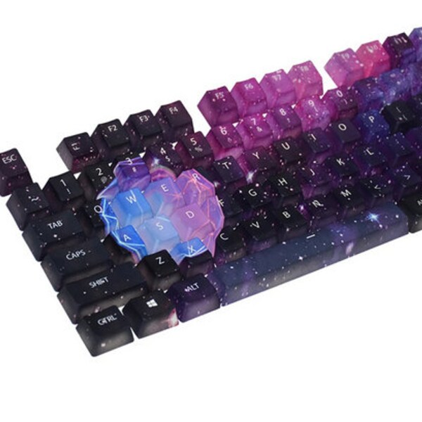 Galaxy keycaps, Gaming Keycap Set, Mechanical keyboard Keycaps, Cherry Keycap Set, Gift for her