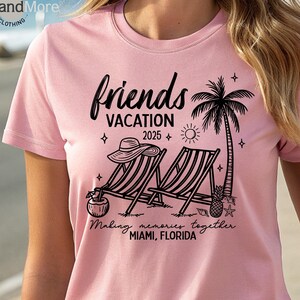 Custom Friends Vacation 2025 Shirt Summer Beach Tees by hitandmoreclothing