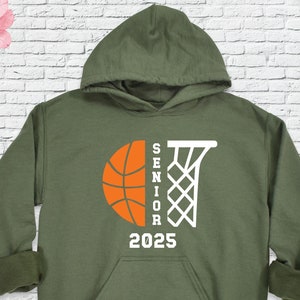 Senior Basketball 2025 Hoodie, Basketball Player Sweatshirt, Senior Night Basketball Shirt, Basketball Lover tees Shirt, Game Day Shirt