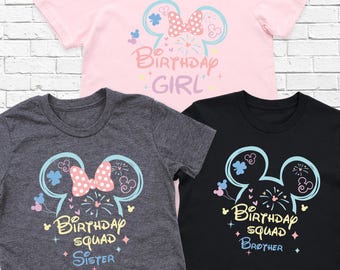 Disney Birthday Girl Shirt, Birthday Squad Tee, Birthday Disney Trip Tee, Birthday Party Tee, Disney Birthday Shirt, Disney Vacation Shirt