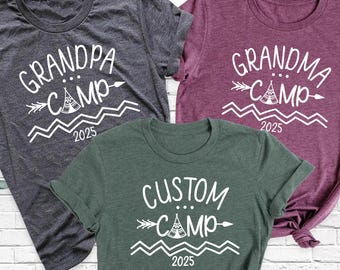 Grandparents Camp Shirt, Custom Summer Camping Family Tee, Grandma Camp Shirt, Grandpa Camp Shirt, Custom Matching Camp Tee, Nana Camp Shirt