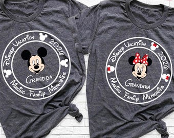 Disney Grandma Grandpa Shirt Family Vacation Tee, Disney Trip Matching Tee, Disneyland Crew Tee, Disney Grandparent Shirt, Disneyworld Shirt