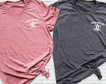 Custom Family Farmer Shirt, Farming Est Tee, Name Farm Family Tee, Farm Life Shirt, Farmer Pocket Size Tee, Farm Lover Tee, Couples Farm Tee