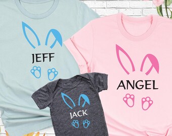 Personalized Easter Shirt, Easter family Matching shirt, Easter day shirt, Easter Bunny Shirt, Easter hunter shirt, Custom Kids Easter Shirt