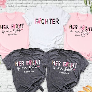 Breast Cancer Shirt Her Fight is Our Fight Pink Ribbon Shirt
