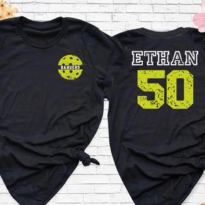 Custom Pickleball Number and Name Shirts, Game Day Tee, Pickleball Team Shirt, Personalized Pickleball Player Shirt, Pickleball Lover Shirt