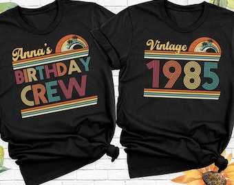 40th birthday shirt, 1985 Birthday shirt, Custom birthday tshirt, 40 birthday trip shirt, Birthday squad shirt 40 birthday party group shirt