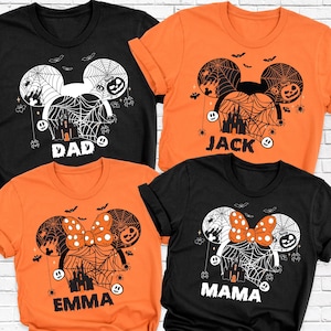 Custom Disney Halloween Family Shirts, Mickey Minnie Halloween Tshirt, Halloween Matching Shirts, Family Halloween Disneyland vacation shirt