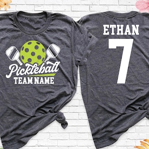 Custom Pickleball Shirts, Game Day Pickleball Tee, Pickleball Team Gift Shirt, Pickleball Lover Name Shirt, Pickleball Player Number Tshirt