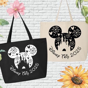 Custom Disneyland tote bag, Disney trip Tote bag, Disney family tote bag, Disney Gift Tote Bag, Mickey Mouse tote bag, Disney vacation totes