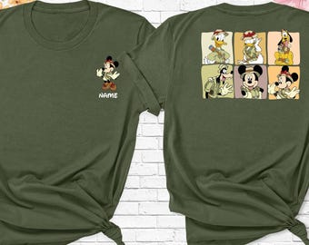 Custom Disney Characters Shirts, Mickey and Friends Disneyworld Vacation Tee, Animal Kingdom Safari Group Tee, Disneyland Family Trip Shirt