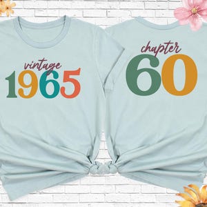 Custom Vintage 60th Birthday Party tee Shirts, 1965 Birthday Tee, 60 Birthday Family Shirt, 60th Birthday Crew Tshirt,Vintage Birthday Shirt