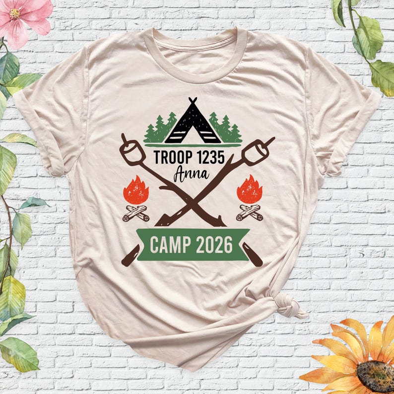 Custom Scout Troop Shirt 2026 Camp tshirt