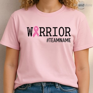 Breast Cancer Support Squad Shirt Pink Ribbon Warrior Tee, Cancer Awareness Tee, Breast Cancer Fighter Shirt, Custom Cancer Motivational Tee image 11