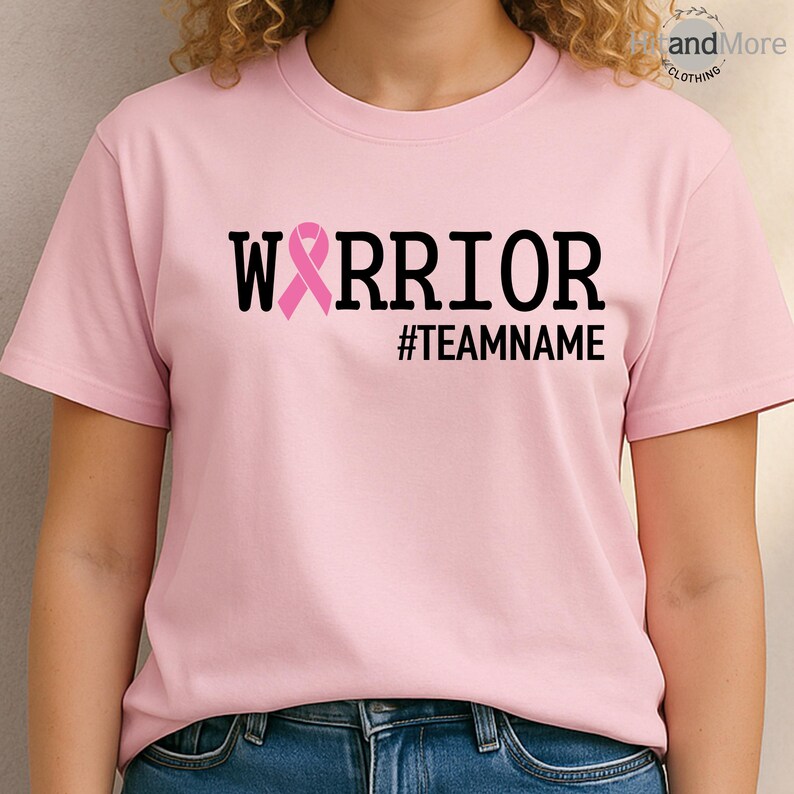 Breast Cancer Support Squad Shirt Pink Ribbon Warrior Tee, Cancer Awareness Tee, Breast Cancer Fighter Shirt, Custom Cancer Motivational Tee image 11
