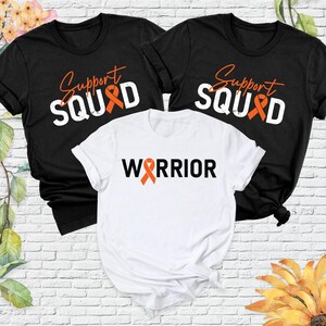 MS Orange Ribbon Warrior Shirt, Multiple Sclerosis Awareness Tee, Ms Fighter Tee, Leukemia Cancer Tee, MS Support Squad Tee, MS Survivor Tee