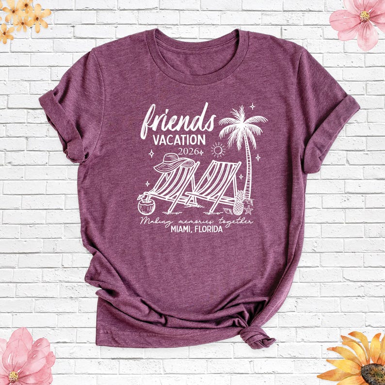 Friends Vacation 2026 Shirt Matching Trip Shirts