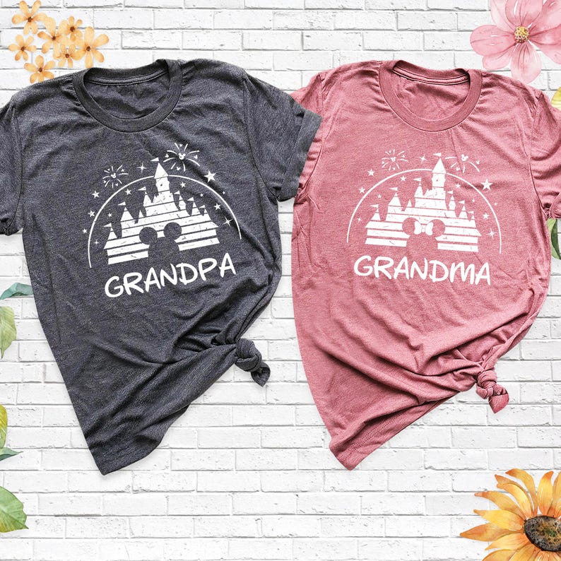 Disney Grandma Grandpa Shirt Grandparent Disney Trip Shirt by hitandmoreclothing