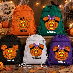 Disney Halloween Bag Pumpkin Mickey Bag, Disneyland Halloween Backpack, Custom Pumpkin Bag, Minnie Halloween Bag Halloween Pumpkin Backpack
