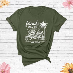 Friends Vacation 2026 Shirt Matching Trip Shirts Summer Beach Tshirt, Friends Travel Shirt, Family Vacation Tee, Cousins Girls Trip Shirt image 14
