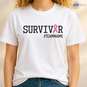 Breast Cancer Support Squad Shirt Pink Ribbon Warrior Tee, Cancer Awareness Tee, Breast Cancer Fighter Shirt, Custom Cancer Motivational Tee image 12