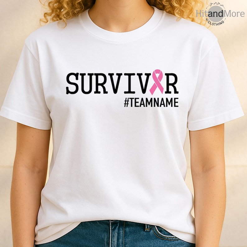 Breast Cancer Support Squad Shirt Pink Ribbon Warrior Tee, Cancer Awareness Tee, Breast Cancer Fighter Shirt, Custom Cancer Motivational Tee image 12