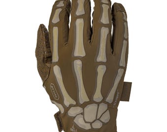 Reaper Brown Skeleton Gloves - Thin and Lightweight for Airsoft, Paintball, Cycling, Motorcycle, Multipurpose