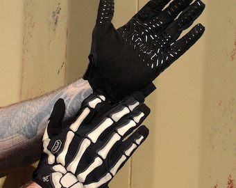Reaper Black Skeleton Gloves - Thin and Lightweight for Airsoft