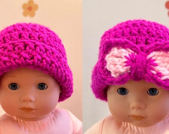 Bonnet au crochet personnalisé avec option noeud