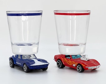 The ORIGINAL Hot Shot Shot Glass, You Choose- Chevy Corvette & Corvette Grand Sport, Diecast Cars