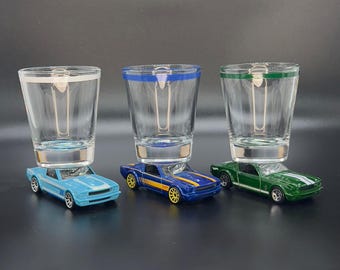 1965 Ford mustang Fastback Die Cast Car Schnapsgläser, Sie wählen! - Das originale Hot Shot Schnapsglas - Muskelauto Geschenk, mustang Geschenke